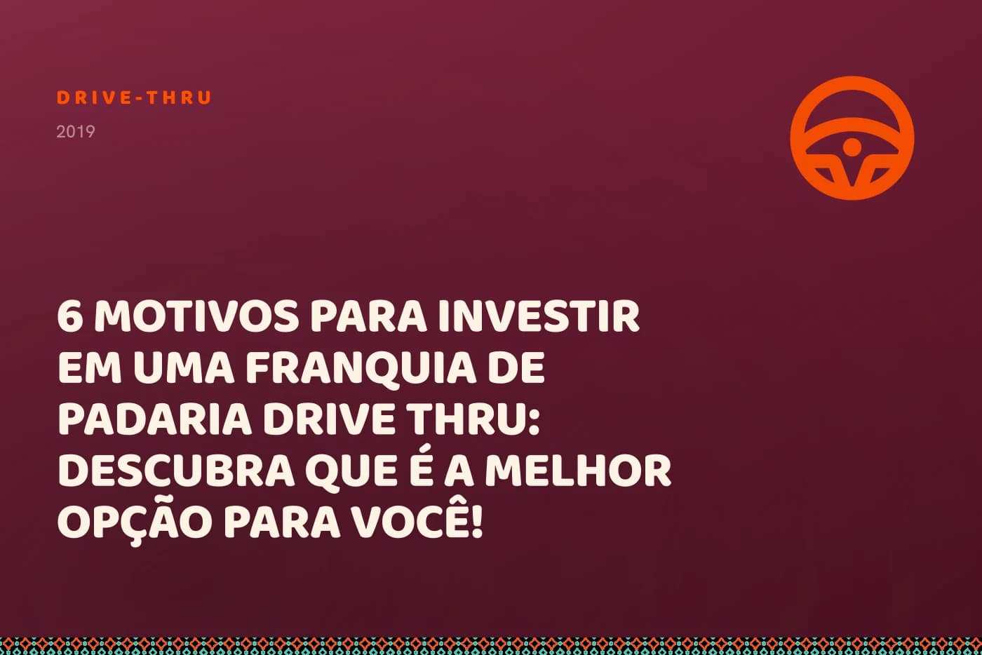 Capa da matéria: o título sobre campo bordô, com um volante no canto.