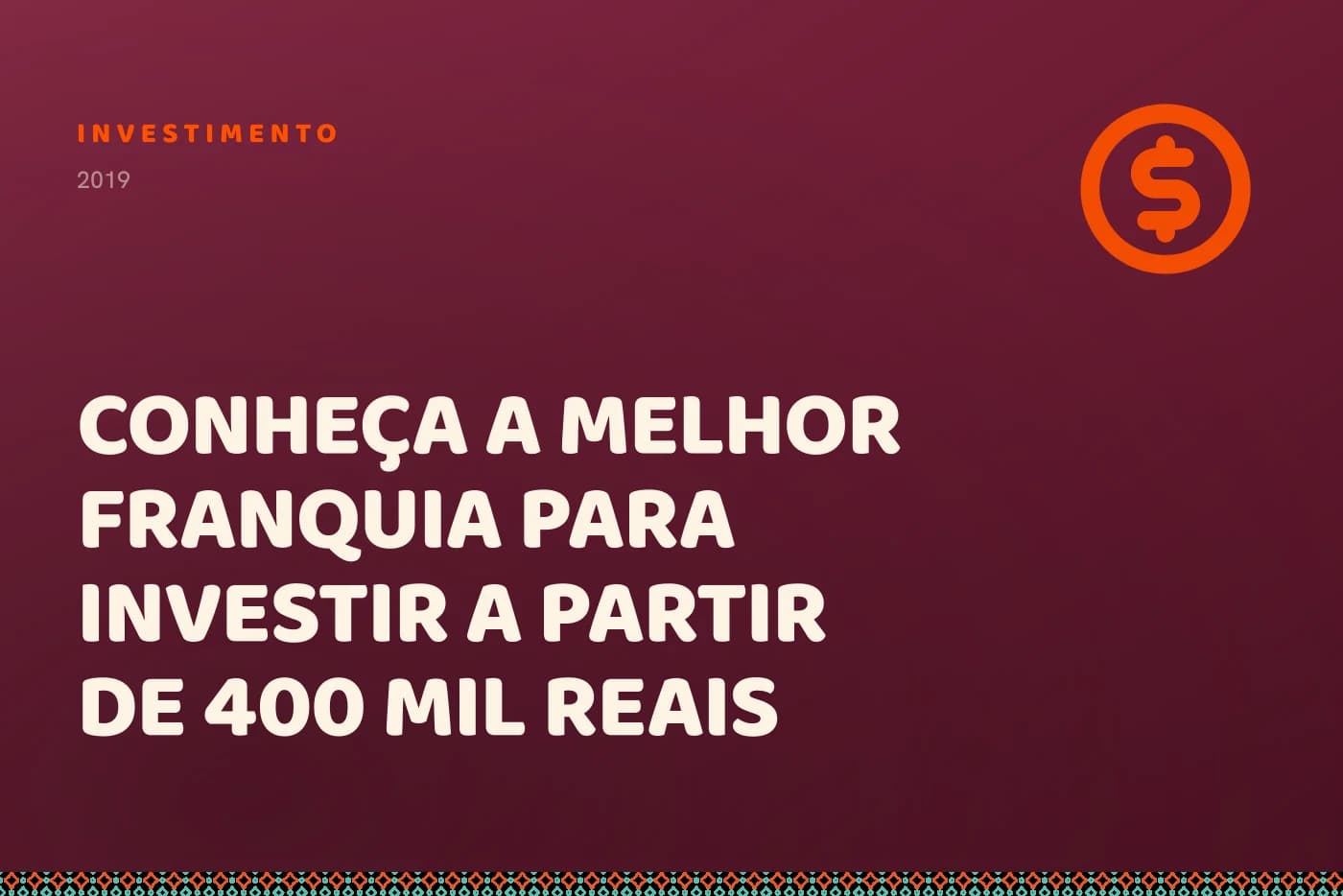 Capa da matéria: o título sobre campo bordô, com um cifrão dentro de um círculo no canto.