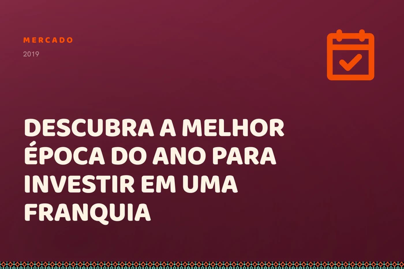 Capa da matéria: o título sobre campo bordô, com uma folhinha com um visto no canto.