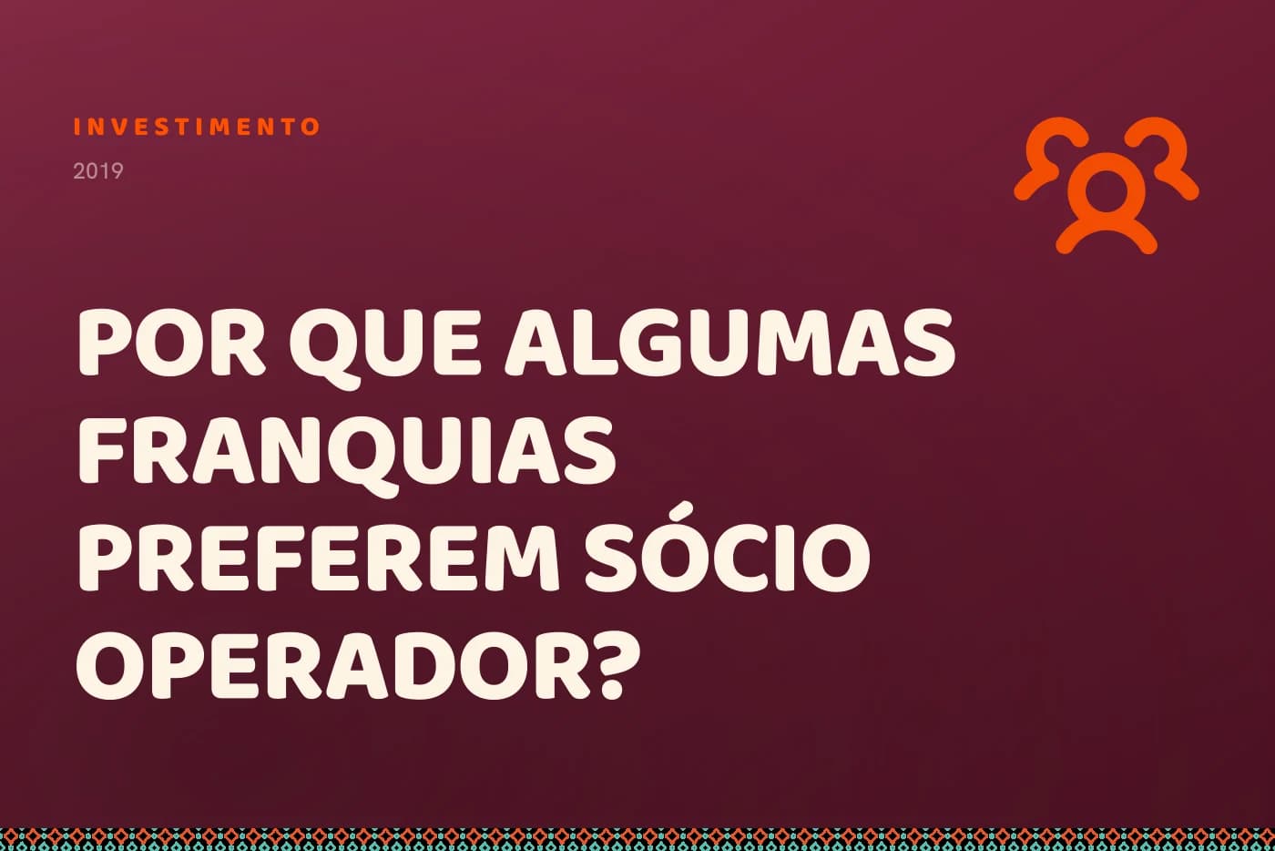 Capa da matéria: o título sobre campo bordô, com três pessoas lado a lado no canto.