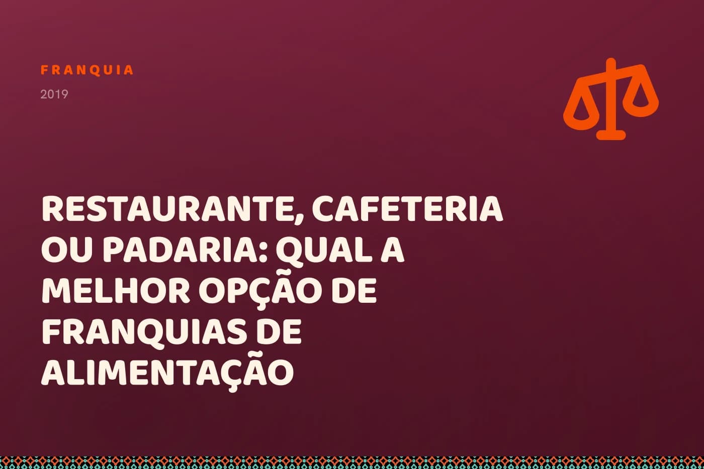 Capa da matéria: o título sobre campo bordô, com uma balança de dois pratos no canto.