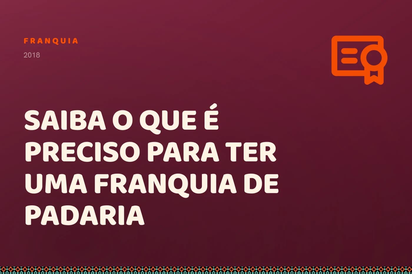 Capa da matéria: o título sobre campo bordô, com um certificado com selo no canto.