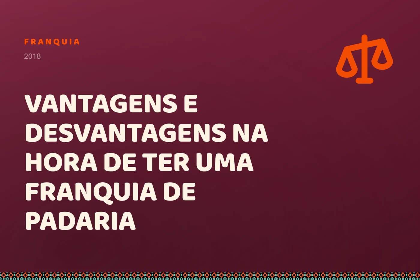 Capa da matéria: o título sobre campo bordô, com uma balança de dois pratos no canto.